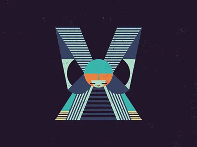 Letter X - 36 Days of Type 36 days of type 36days x 36daysoftype art deco art nouveau branding design graphic design illustration koloman moser lettering letterx typographic art typographic illustration typography