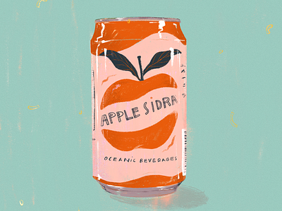 Apple Sidra Can Illustration apple apple sidra beverage can cider drink food illustration procreate shiny summer texture