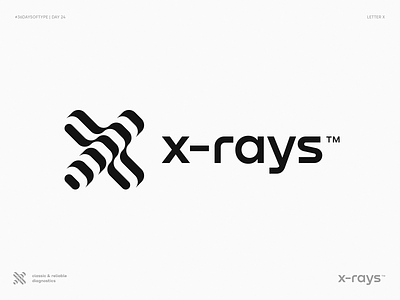 X for X-Rays. 36 Days of Type. Day 24 ai blockchain branding for sale gradient icon identity illusion letter x lettering logo medical medtech neuronet optical startup tech unused x logo x-rays