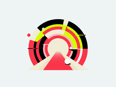 explore the future today abstract avant garde design explore glitch illustration tunnel