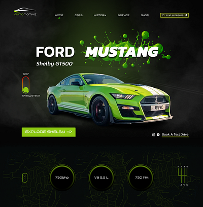 Ford Mustang Double Website app branding design graphic design illustration logo typography ui ux vector