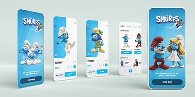 Smurfs Mobile | UX/UI Design branding design mobile product responsive ui ux