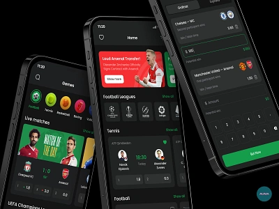 Sports betting mobile app app arsenal bet betting betting ticket casino football gambling game game design league liverpool mobile app priemier sport sport betting tennis ui uiux ux