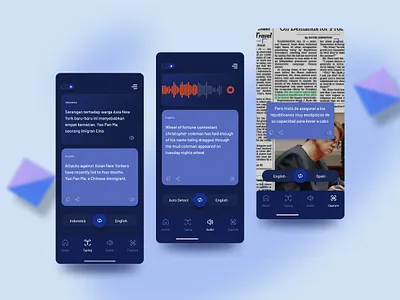 Translator App Ui Design app branding design graphic design illustration logo typography ui ux vector