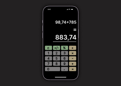 #DailyUi - #004 | Calculator calculator dailyui design figma iphone iphone14pro ui ux uxui