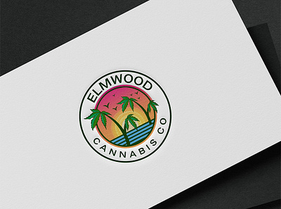 ELMWOOD cannabis art branding cannabis design digitalart graphic design illustration logo logodesign vector
