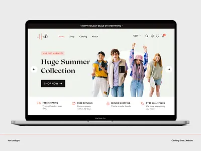 Clothing Store | Website branding clothing cloths collection dress e commerce e commerce website fashion figma logo minimal morden motion graphics online shoping shop shopping web store ui uiux website design web design ui