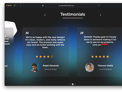 Daily UI 039: Testimonials app branding dailyui design figma illustration logo mockups review testimonials ui vector