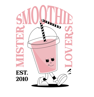 Illustration for a Smoothie shop branding design illustration indesign layout presentation typography ui vector