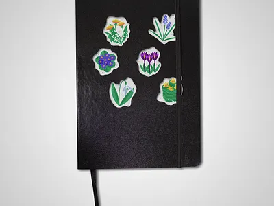 Весенние цветы branding design drawing graphic design illustration logo typography ui vector стикер