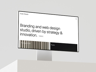 Outer Studio Website branding clean design graphic design home page identity juste landing logo minimal navickaite portfolio studio ui ui design uxui web design website