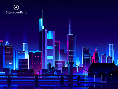 Mercedes - Benz : next automotive brand branding cars city cityscape futur illustration lifestyle luxury magazine skys craper tech technology travel