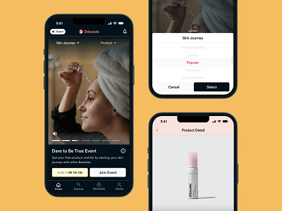 Skincare Journey App app appdesign beauty clean cosmetic digital design homepage minimalist simple skincare skincareproduct startupdesign ui uidesign user experience user interface ux uxdesign video webdesign