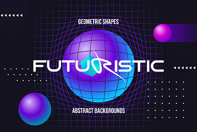 Futuristic Geometric Shape Backgrounds 80s abstract background cyber cyberpunk futuristic geometric geometric shapes gradient grid illustration neon tech tech futuristic techno technology wallpaper