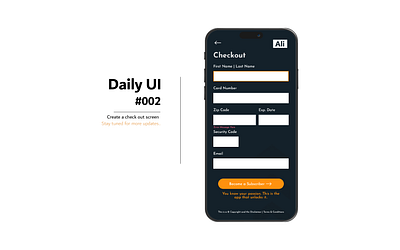 Daily UI 002 | Checkout Screen app app design daily ui design dribbble featured graphic design ui ui design ui ux ux ux ui