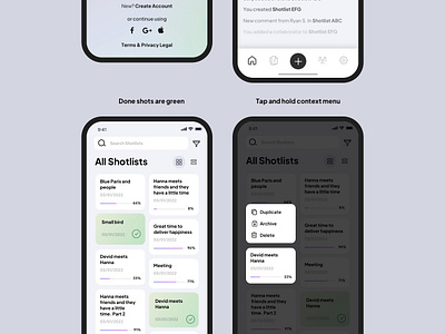 ShotlistHub App branding design graphic design illustration logo motion graphics ui ui ux ux vector