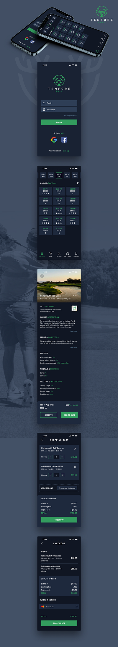 Consumer Facing Multi-Platform Golf App branding design graphic design illustration logo motion graphics ui ui ux ux vector