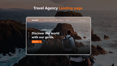 Travel Agency Landing Page Design business landing page design landingpage mobile app travelagency travelapp travelling ui uiux ux website design
