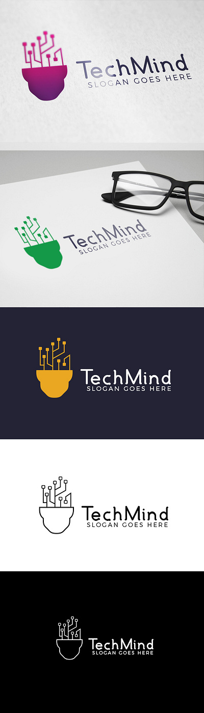 Tech Mind Logo Technology Logo Design 3d animation app awesome logo best logo brand branding creative logo design graphic design icon illustration logo logo design minimal motion graphics typography ui ux vector