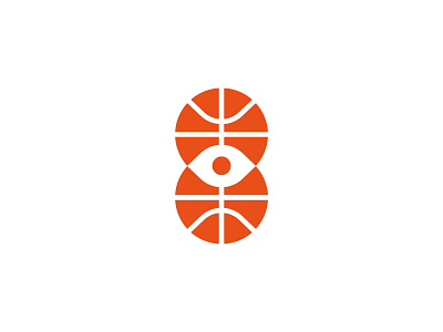 Basketball Eye Logo ball basketball brand champion design eyes hoops identity logo logos optic sport view vision winner