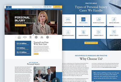 Personal Injury Law Firm Homepage attorney design law typography ui web design web layout website
