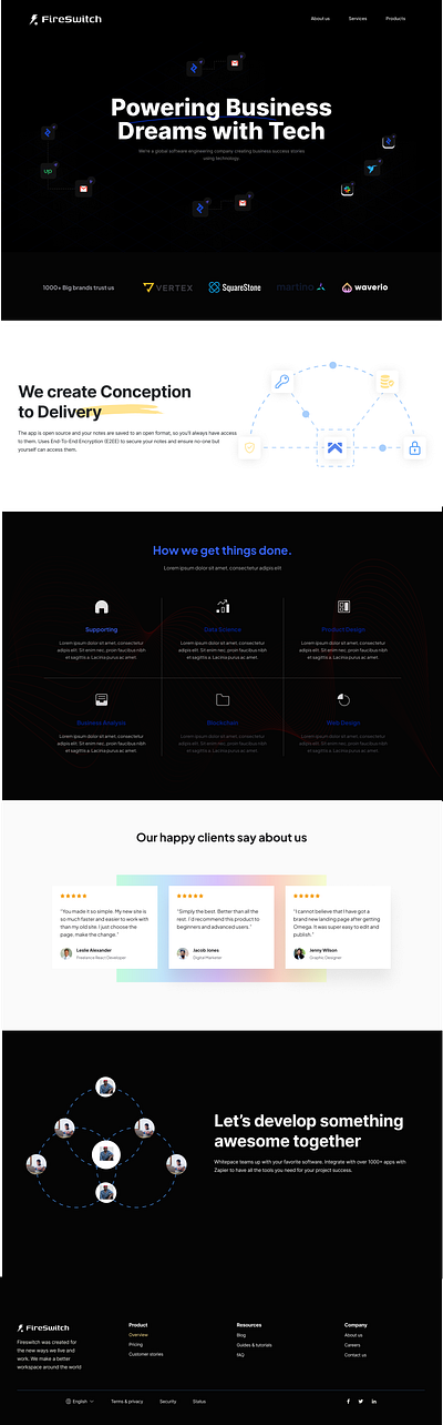 Landing Page / Homepage agency banking dashboard design fintech front page home home page homepage landing landing page tech ui ui interface visuals website