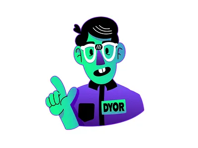 DYOR! - Solana Sticker 2d after effects animation crypto design emote illustration logo motion design solana sticker web3