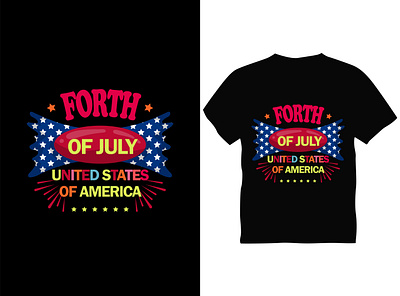 FORTH OF JULY UN ITED STATES OF AMERICA Typography T shirt Desig america best design best t shirt design graphic design july t shirt typography vector