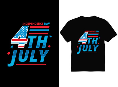 INDEPENDENCE DAY 4TH JULY Typography T shirt Design best design best t shirt day design graphic design independence july t shirt typography vector