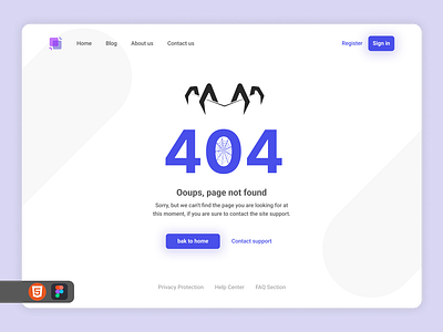 UI Design Page 404 app design css design figma graphic design html ui uiux ux web design رابط کاربری