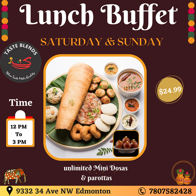 Best Indian buffet in Edmonton Taste Blends by Taste on Dribbble