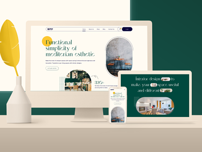 Gutsy Interior Shop - website branding clean design fashion green logo minimal typography ui user experience vector web website