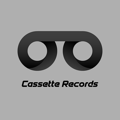 Cassette Records Logo Design 3d adobe xd animation branding design figma graphic design grid grid logo desing illustration logo logo design motion graphics vector