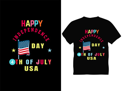 HAPPY INDEPENDENCE DAY 4TH OF JULY USA Typography T shirt Design best design best t shirt day design graphic design happy independence t shirt typography usa vector