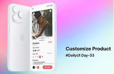Customize Product #DailyUI Day-33 branding dailyui design figma graphic design illustration logo ui userinterface