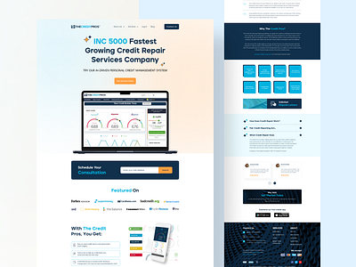 Credit Repair Service Landing Page app branding credit repair design landing page landing page design landing page ui mobile app ui ui ux ui ux design web design web development website website design website ui