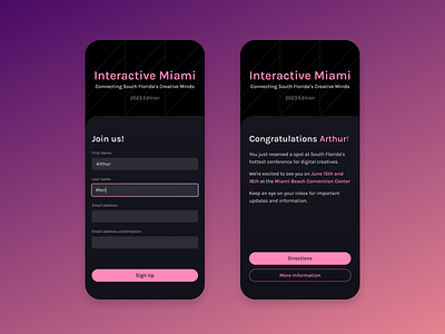 Sign Up design ui ux