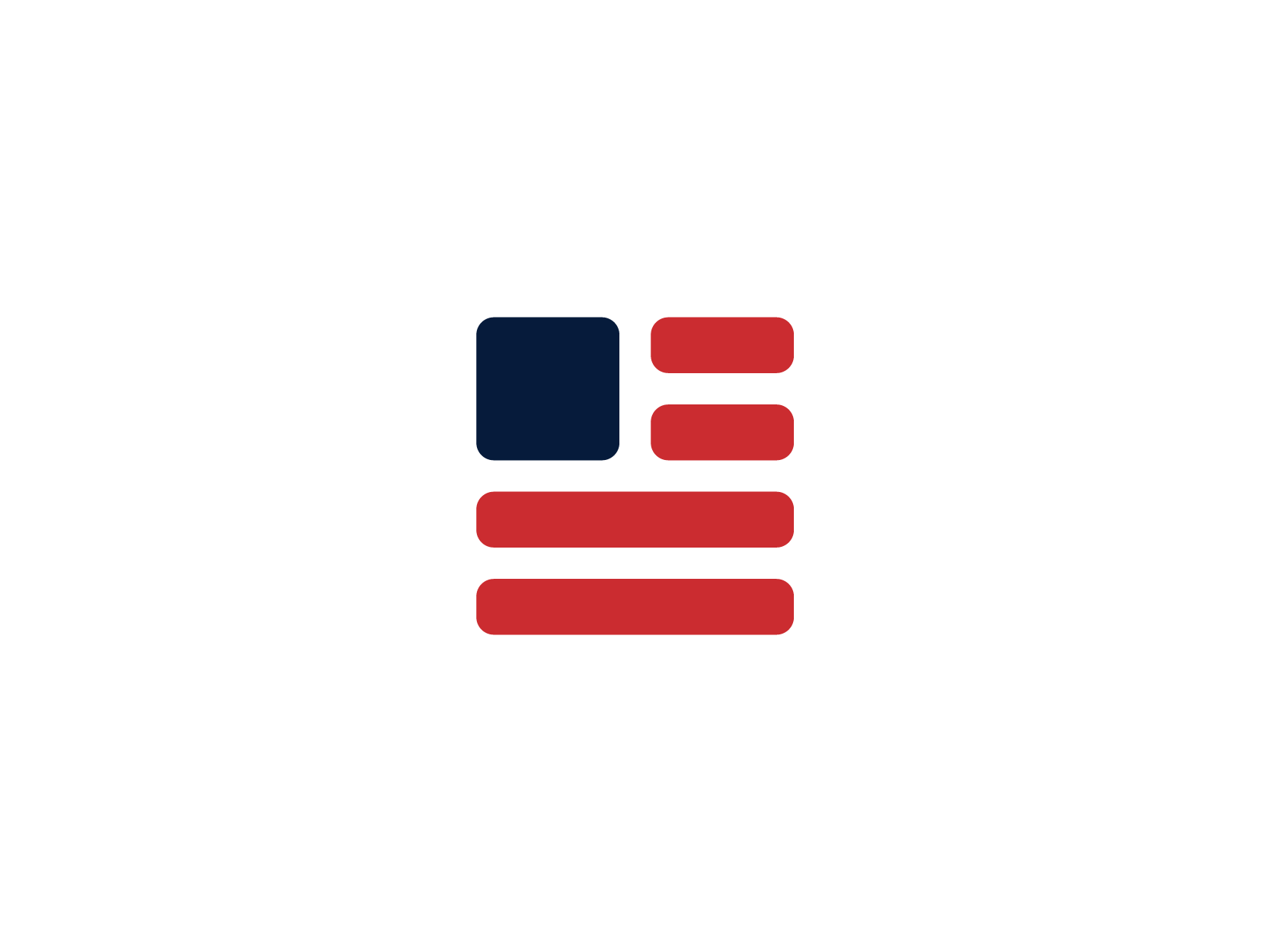 Square American Flag Logo