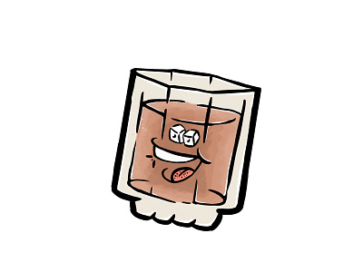 On the rocks 🥃 branding character design glass illustration logo minneapolis texture ui vector whiskey