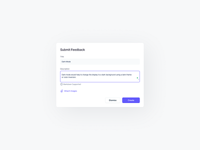 Feedback attach images collaboration constructivecriticism continuousimprovement create dark mode description design feedback feedbackculture feedbackloop performancefeedback sergushkin submit teambuilding teamcommunication teamfeedback teamwork ui ux