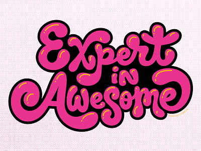 Expert in Awesome on Threadless design graphic design hand lettering t shirt typography