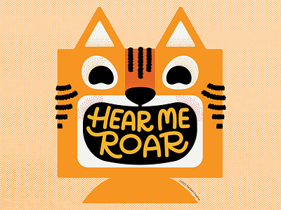 Hear Me Roar on Threadless design graphic design hand lettering illustration t shirt