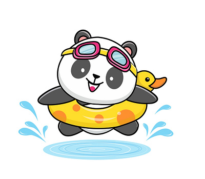 Cutiepie Panda illustration vector