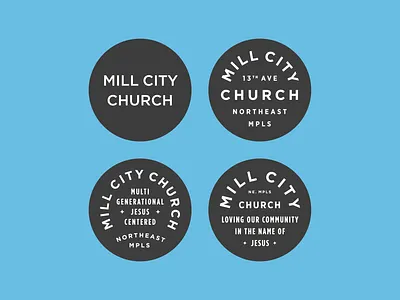 Mill City Church Brand Refresh badge brand branding church design graphic design illustration logo vector