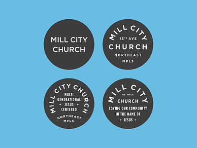 Mill City Church Brand Refresh badge brand branding church design graphic design illustration logo vector
