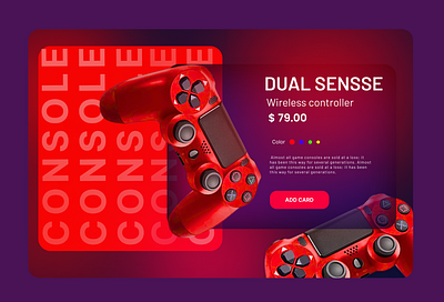 Console Gaming Card for Ecommerce 3d animation card desining design graphic design logo typography ui uiux design