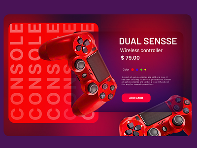 Console Gaming Card for Ecommerce 3d animation card desining design graphic design logo typography ui uiux design