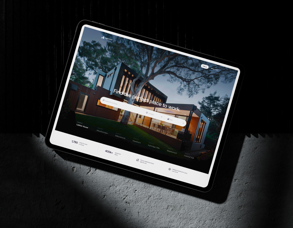 Agentrent — Coworking search service animation app application concept coworking design graphic design rent typography ui ux web