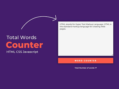 Word Counter using HTML CSS & JavaScript css css3 divinectorweb frontend html html5 javascript webdesign word counter
