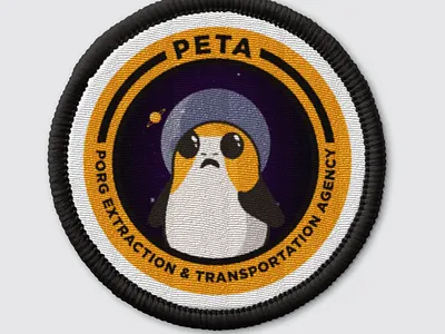 Porg Star Wars Patch graphic design illustration patch